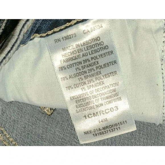 Lee Regular Fit Mid Rise Capri Womens Size 14M Blue Denim Jeans (G11) - Picture 3 of 5